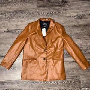 NEW WOMENS 100% POLYESTER CASUAL & WORK JACKET MEDIUM M BROWN NWT BRAND NEW